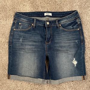 Kensie distressed jean shorts